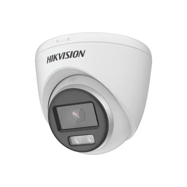 Camara Turret, 2.8mm, 2MP, ColorVU, LED blanca hasta 40m, HIKVISION DS-2CE72DF0T-F(2.8mm)