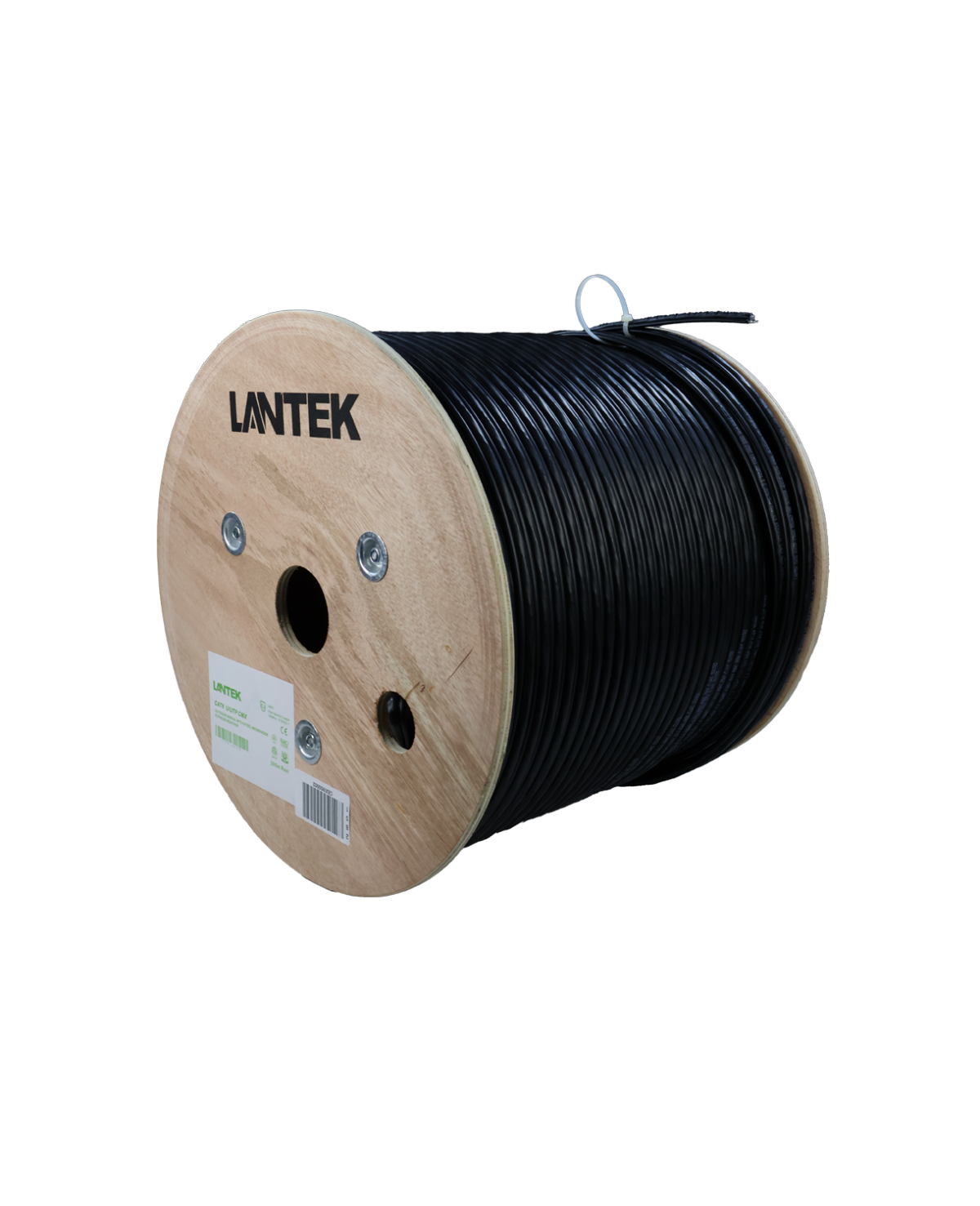 Cable UTP CAT6 Outdoor 0.57mm(23AWG) PE CMX Negro / Mensajero(7*0.5mm) / 305mts, LANTEK LTK-C6XM