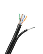 Cable UTP CAT6 Outdoor 0.57mm(23AWG) PE CMX Negro / Mensajero(7*0.5mm) / 305mts, LANTEK LTK-C6XM