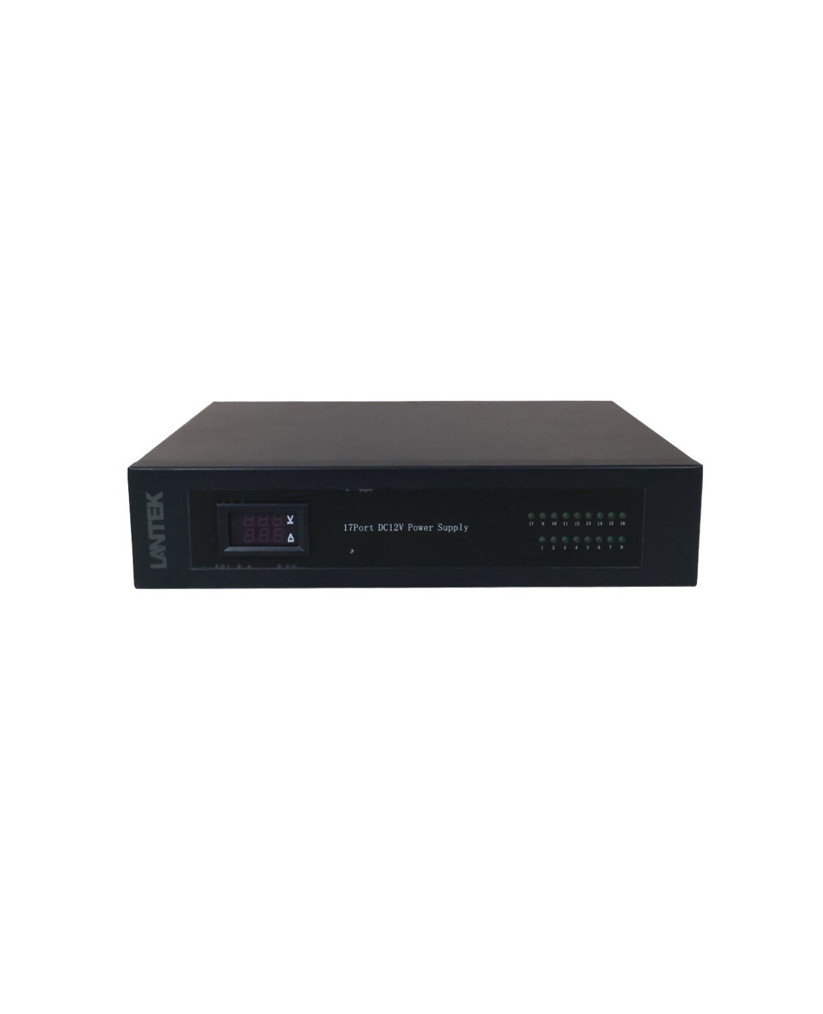 Fuente de poder para rack 17ch 20 amp 2A for camera, 4A for DVR/NVR, Display LED, LANTEK LTK-PS1720RACK