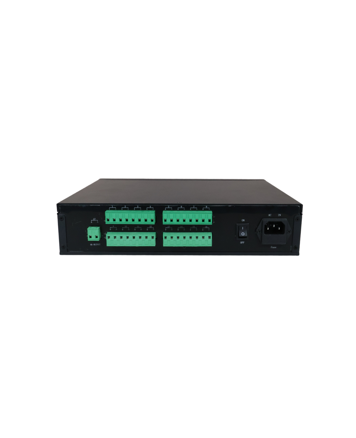 Fuente de poder para rack 17ch 20 amp 2A for camera, 4A for DVR/NVR, Display LED, LANTEK LTK-PS1720RACK