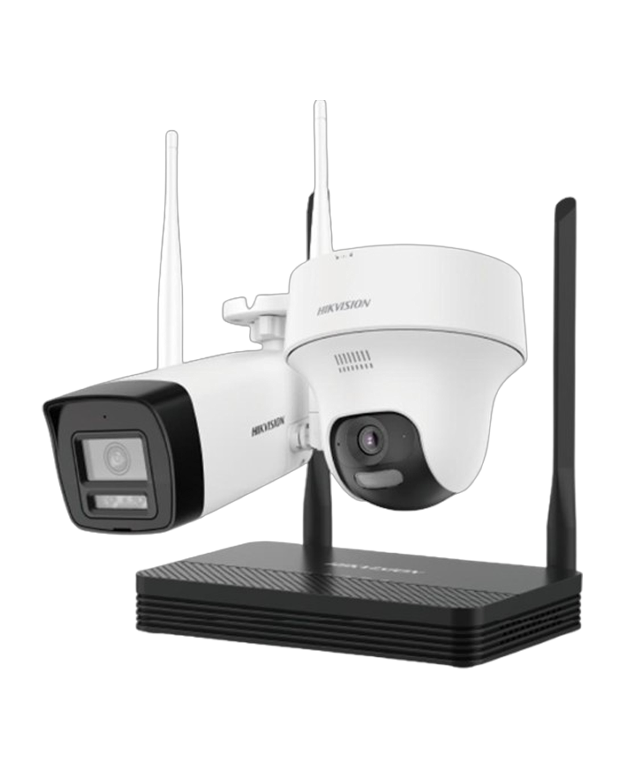 2948-2950 KIT CCTV WIFI Bullet +Turret PT Interior 2MP mic/speak Incluye NVS 4CH/MicroSD Max 512GB, HIKVISION DS-J142I(STD)/NKS422W02H KIT CCTV WIFI Bullet +Turret PT Interior 2MP mic/speak Incluye NVS 4CH/MicroSD Max 512GB, HIKVISION DS-J142I(STD)/NKS422W02H