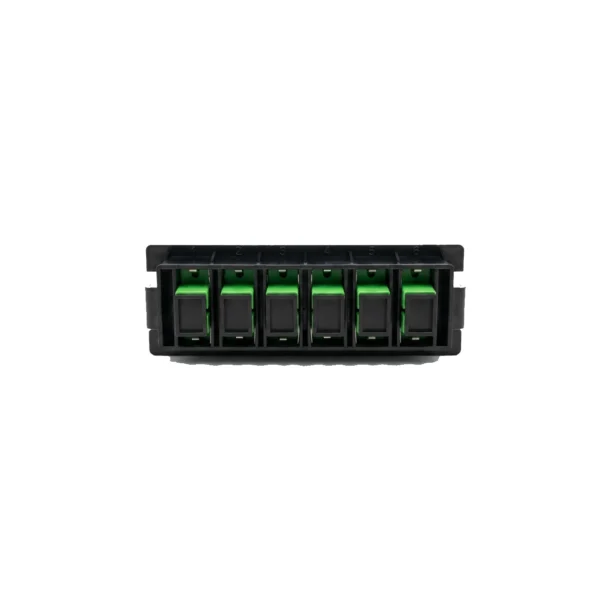 Placa para bandeja con 6 adaptadores FO SCAPC SIMPLEX, LANTEK LTK-FVP6SCAPC