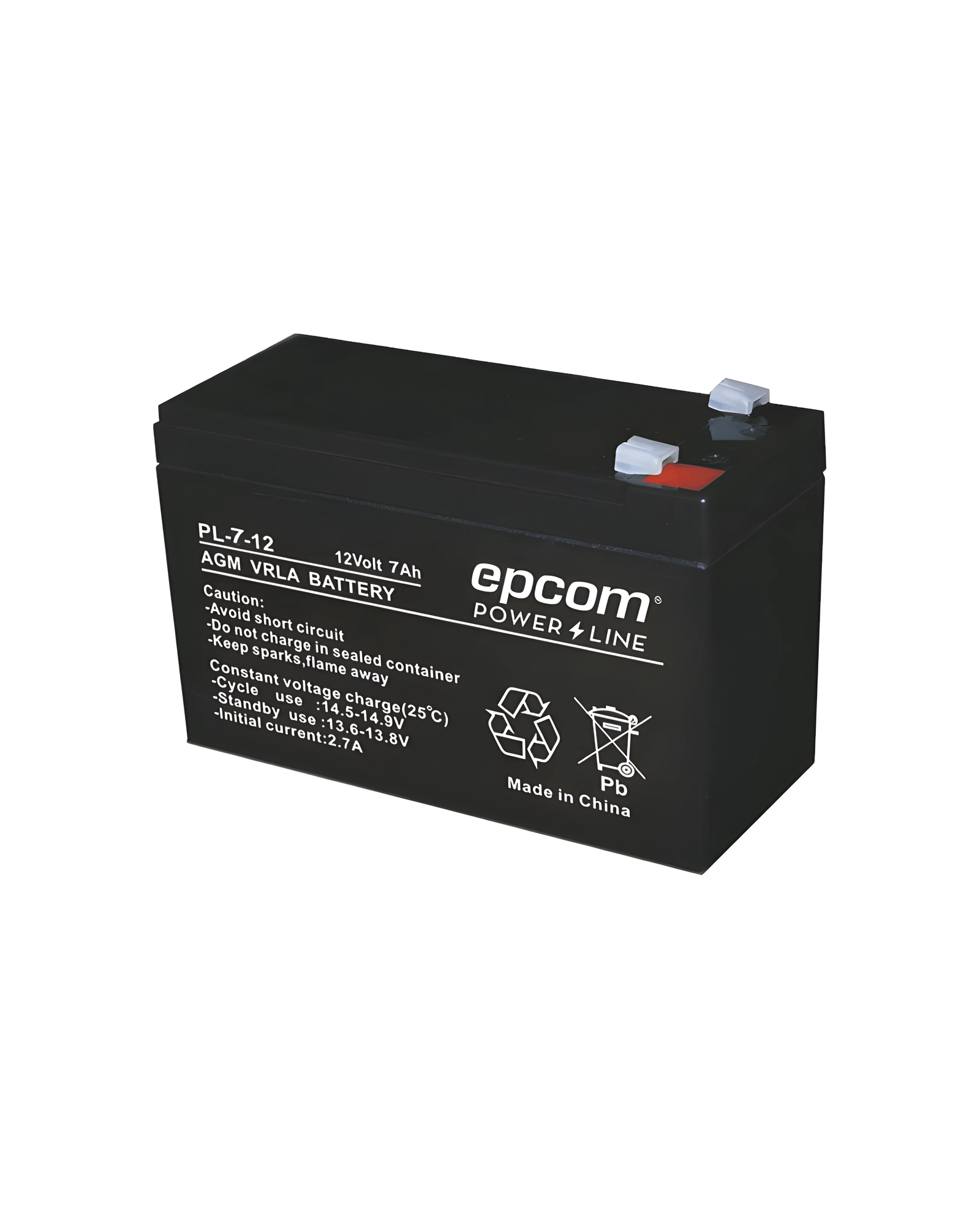 1488 Bateria para UPS 7ah 12v DLux, EPCOM PL712 - Imagen 1