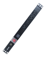PDU 12 tomas 5-20R 120VAC/20A horizontal 2 fte-10 atras Indicador de Voltaje Prot Sobrecarga c/cable 3mts 5-20P, LANTEK LTK-PDU01220AMP