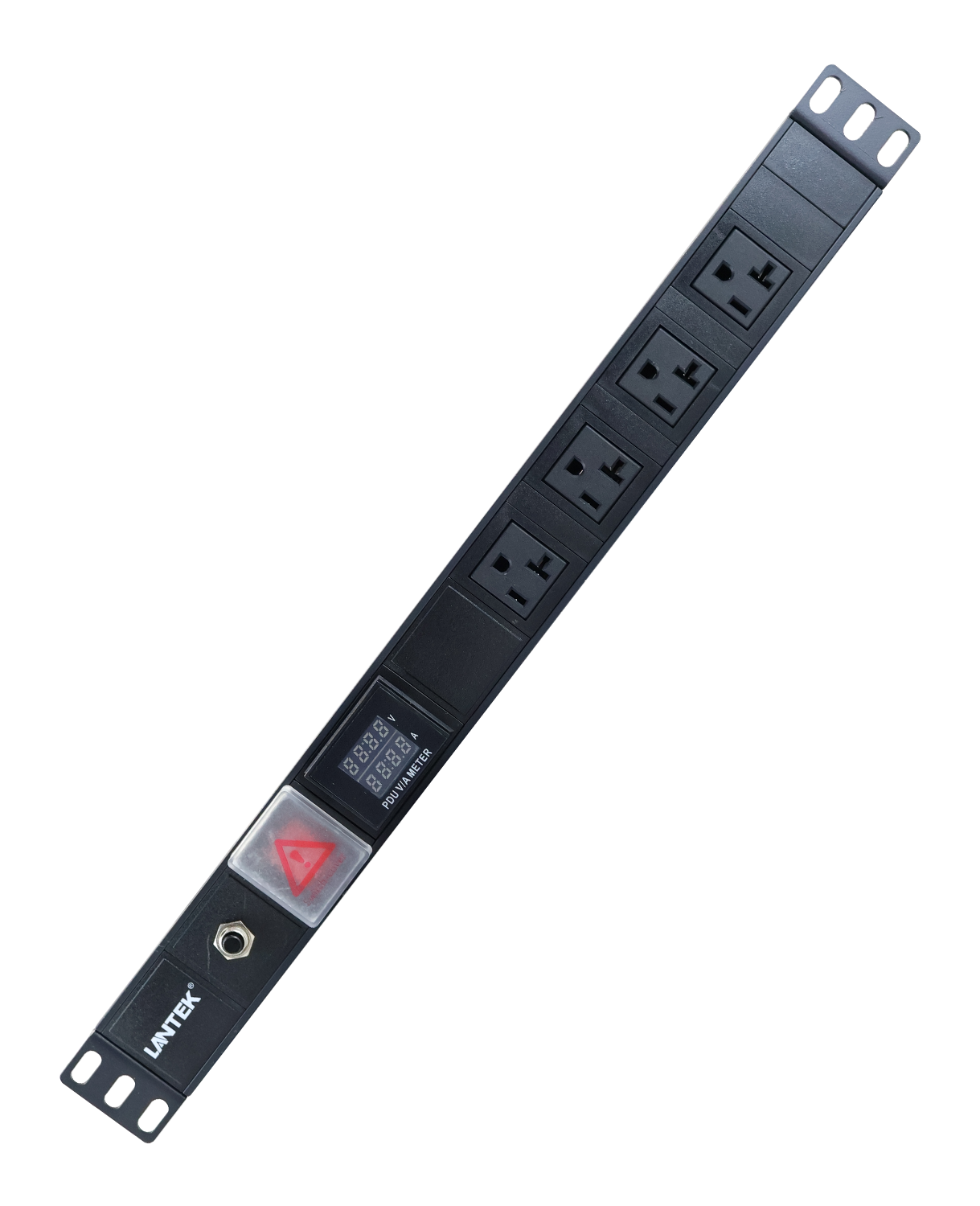 856 - PDU 12 tomas 5-20R 120VAC/20A horizontal 2 fte-10 atras Indicador de Voltaje Prot Sobrecarga c/cable 3mts 5-20P, LANTEK LTK-PDU01220AMP (Front) PDU 12 tomas 5-20R 120VAC/20A horizontal 2 fte-10 atras Indicador de Voltaje Prot Sobrecarga c/cable 3mts 5-20P, LANTEK LTK-PDU01220AMP