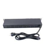 PDU 12 tomas 5-20R 120VAC/20A horizontal 2 fte-10 atras Indicador de Voltaje Prot Sobrecarga c/cable 3mts 5-20P, LANTEK LTK-PDU01220AMP