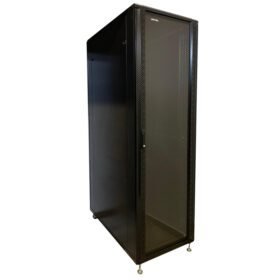 GABINETE 42U PISO 600W*1000D*2100H 4 ABANICOS DESARMADO CAP 800KGS, LANTEK LTK-GAB420610