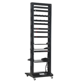 OPEN RACK 2 POSTES 42U 600mm*2100mm INCLUYE RODINES Y TORNILLOS (DESARMADO), LANTEK LTK-OR2P42