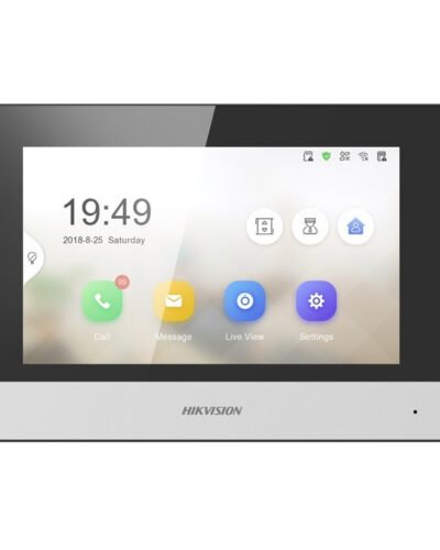 Video Intercomunicador Pantalla IP Indoor Station 7-inch Touch Screen, Sin Fuente, HIKVISION DS-KH6320-WTE1