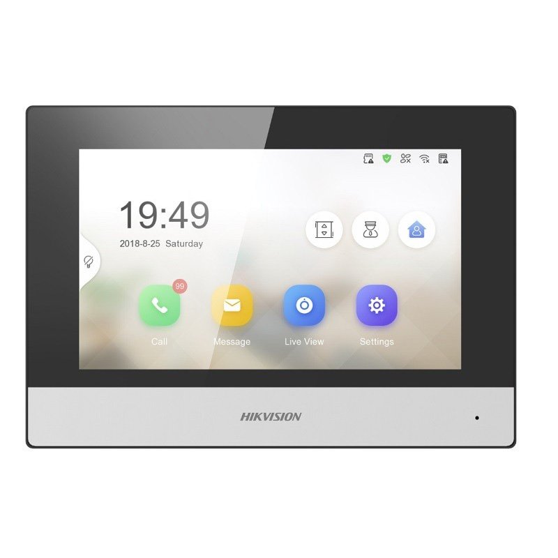 DS-KH6320-WTE1-1.jpg Video Intercomunicador Pantalla IP Indoor Station 7-inch Touch Screen, Sin Fuente, HIKVISION DS-KH6320-WTE1