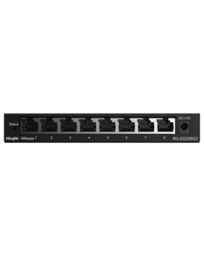 Switch 8 GE Administrable / Vlan, Loop prevention, Remote Boot / CLOUD, 6Kv, REYEE RG-ES208GC