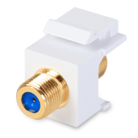 Conector F key insert blanco, VERTICAL 037-319WH