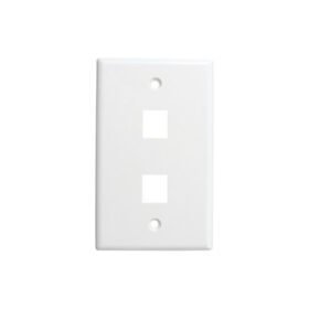 Placa de pared 2 puertos, rectangular Faceplate, LANTEK LTK-F2R