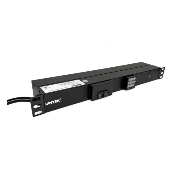 PDU 12 tomas 5-20R 120VAC/20A horizontal Indicador de Voltaje Prot Sobrecarga c/cable 3mts 5-20, LANTEK LTK-PDUH1220A