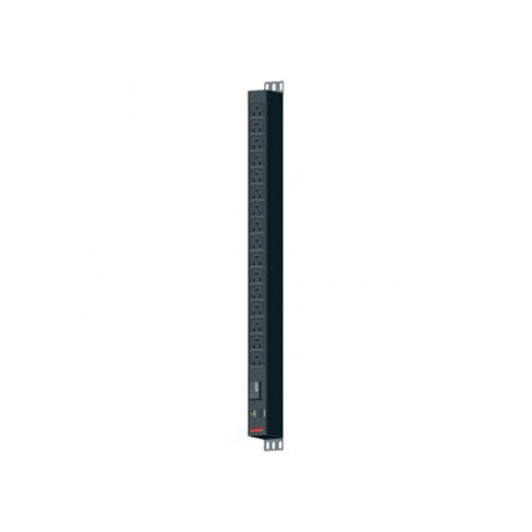 PDU.15UL20A-1.jpg PDU 15 tomas 5-20R 125VAC/20A vertical Triple protección c/cable 3mts 5-20P con indicador voltaje, LANTEK LTK-PDUV1520A - Image 1