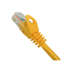 Patch cord cat5 5FT amarillo (REDONDO), VERTICAL 092-614/5YL
