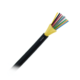 Fibra Monomodo 12 hilos Indoor/Outdoor 900um Tight Buffered Aramid yarn LSZH G657A2 50 Metros, LANTEK LTK-FIBSM12
