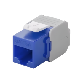 Jack RJ45 CAT6A Hembra Azul, Keystone Armado sin herramienta Tool less, LANTEK LTK-C6AJB V2