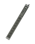 PDU 8 tomas 5-20R 125VAC/20A horizontal disyuntor circuito hidraulico c/cable 3mts 5-20P, LANTEK LTK-PDU08H20R