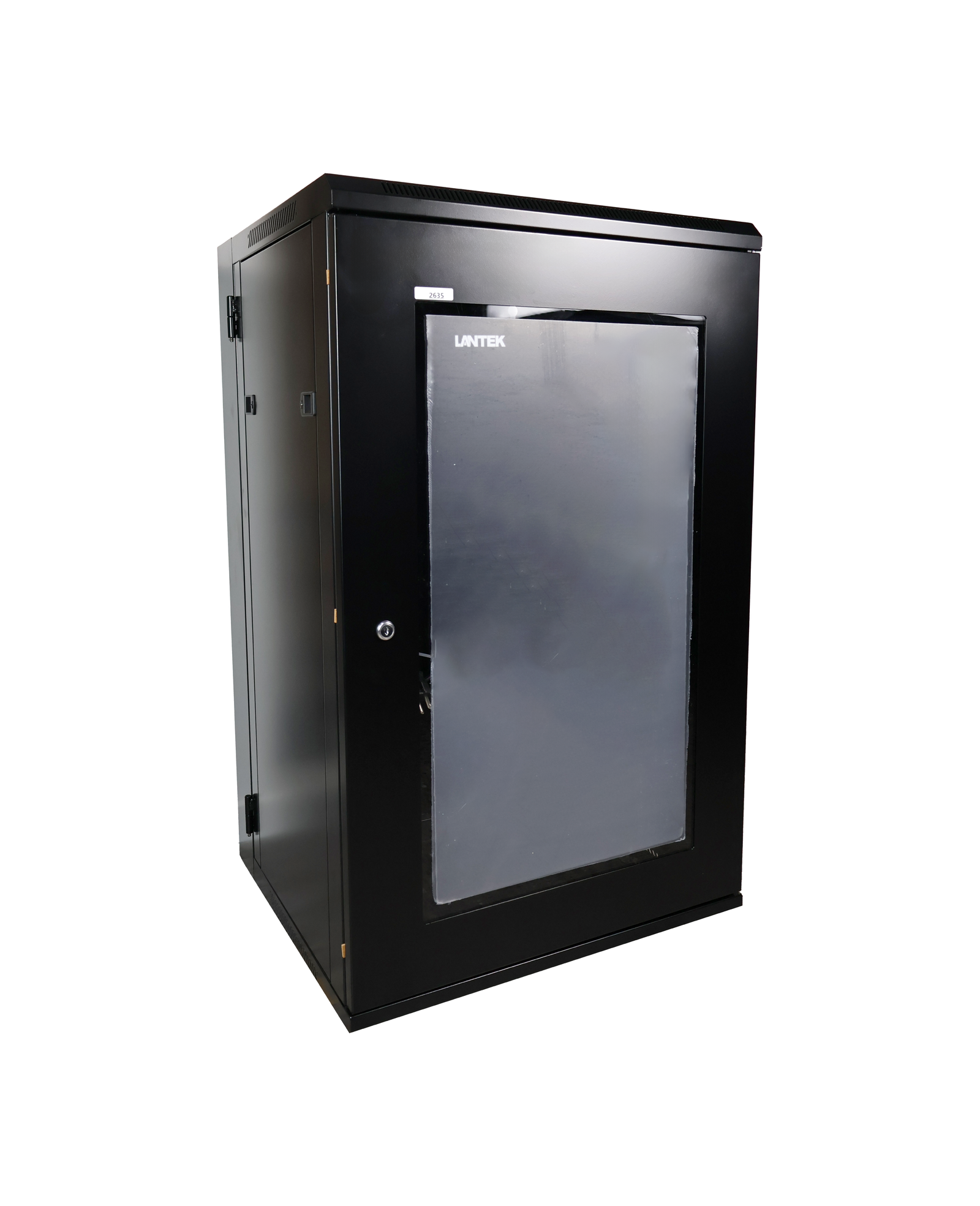 2635 Gabinete 20U Pared ABATIBLE Armado reforzado 2 Abanicos 600W 550D 1000H PlexiGlass 60 kgs, LANTEK LTK-GAB20PG - Imagen 1