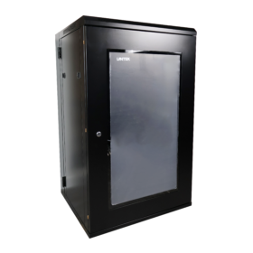 Gabinete 25U Pared ABATIBLE Armado  reforzado 2 Abanicos  600W 550D 1200H PlexiGlass 60 kgs, LANTEK LTK-GAB25PG