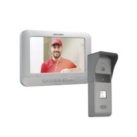 Kit Videoportero Analógico Pantalla LCD Color 7 IP65 Incluye Fuente, HIKVISION DS-KIS203T(O-STD)