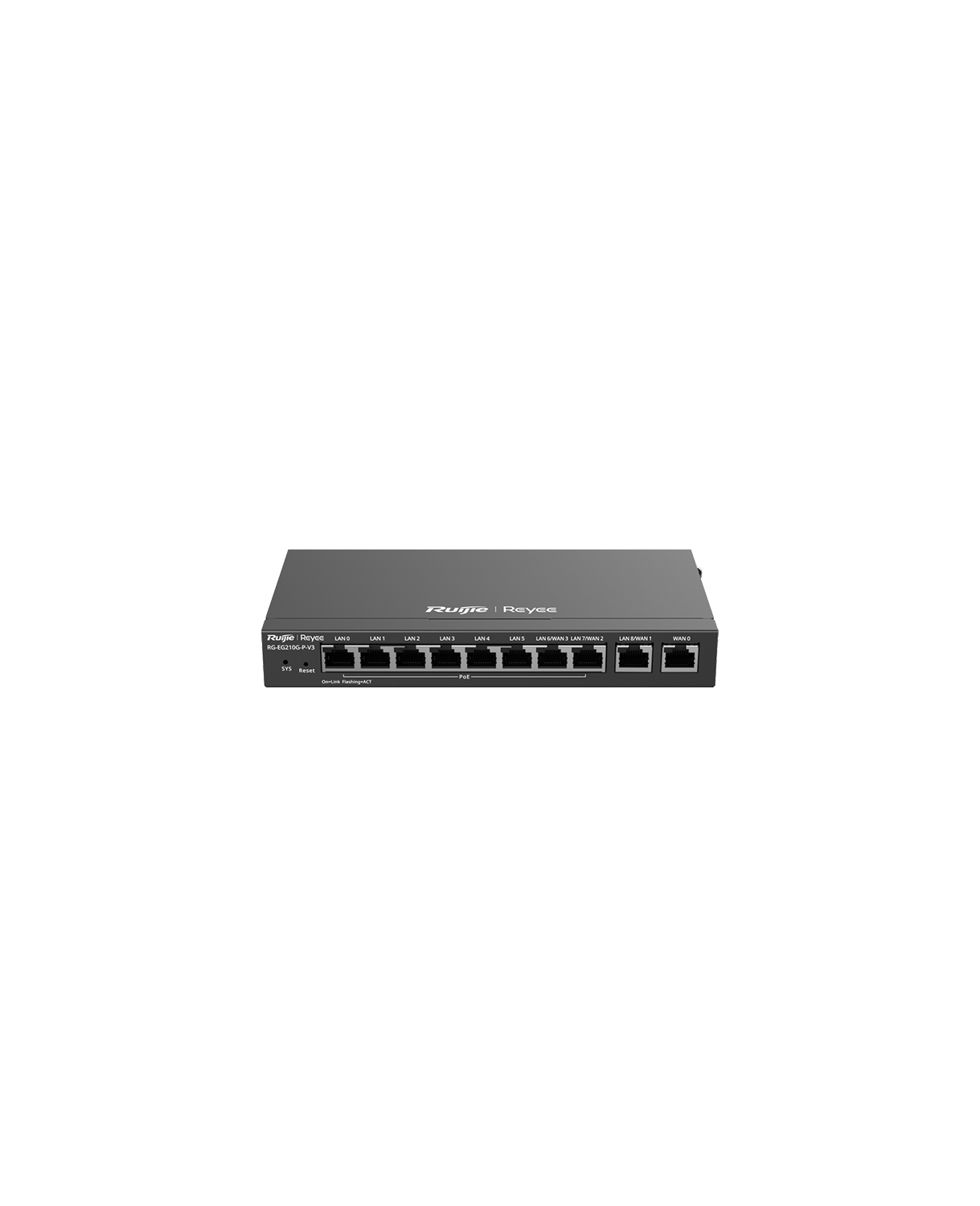 2879 1 Balanceador / Router / 8 PoE + 2 GE / 110W / Hasta 4 WAN / 200 users / SMB, RUIJIE RG-EG210G-P-V3 Balanceador / Router / 8 PoE + 2 GE / 110W / Hasta 4 WAN / 200 users / SMB, RUIJIE RG-EG210G-P-V3 - Image 1