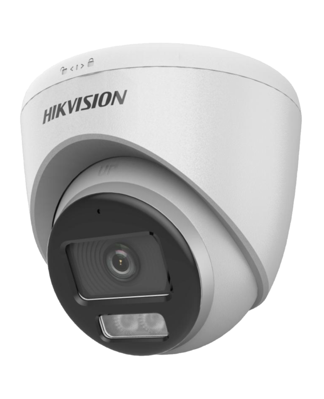Camara Analoga Turret 3K SMART COLOR-VU 40m/IR 40m 2.8mm IP67 Microfono integrado, HIKVISION DS-2CE72KF0T-LFS