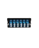 Placa para bandeja con 6 adaptadores FO SC/APC SIMPLEX, LANTEK LTK-FVP6SC/APC