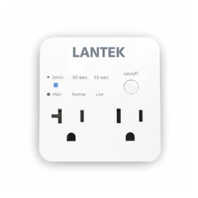 Protector de voltaje doble, con time delay (15 sec. / 30 sec. / 3 mins) i900 Joules 15 Amp Nema 5-15R * 2pcs, LANTEK LTK-SURGE2