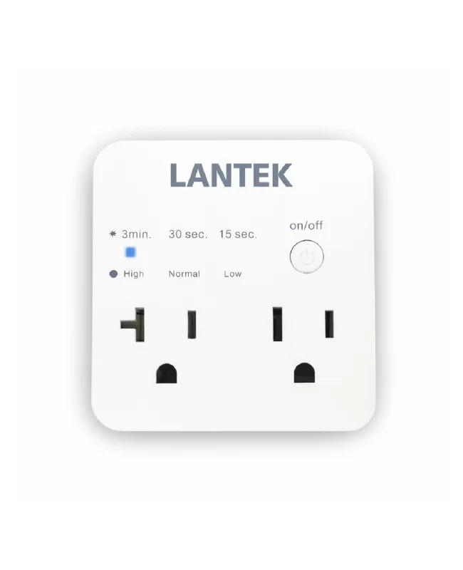 Protector de voltaje doble, con time delay (15 sec. / 30 sec. / 3 mins) i900 Joules 15 Amp Nema 5-15R * 2pcs, LANTEK LTK-SURGE2