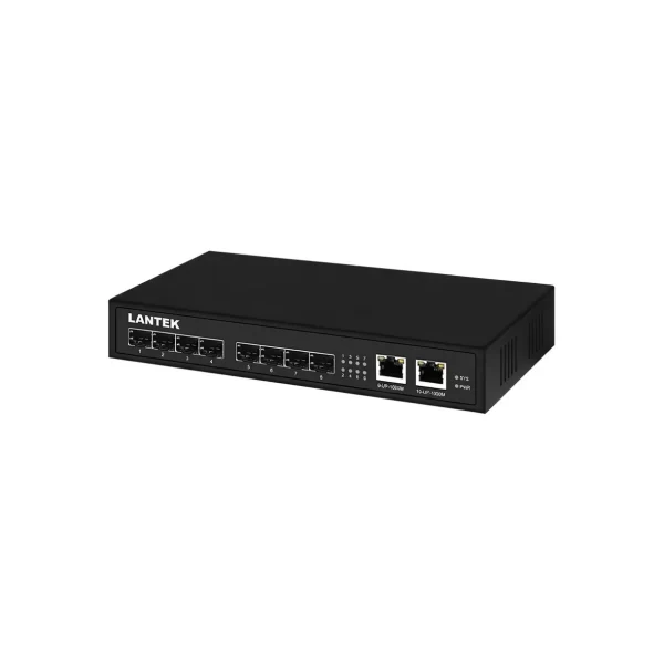 Switch Agregacion 8 SFP / 2GE uplink, 6KV No administrado, LANTEK LTK-SW08SFP