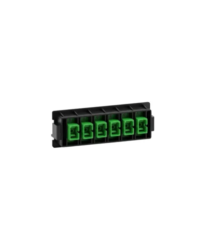 Placa para bandeja con 6 adaptadores FO SC/APC SIMPLEX, LANTEK LTK-FVP6SC/APC