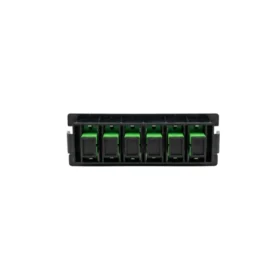 Placa para bandeja con 6 adaptadores FO SC/APC SIMPLEX, LANTEK LTK-FVP6SC/APC