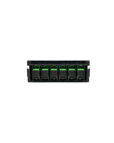Placa para bandeja con 6 adaptadores FO SC/APC SIMPLEX, LANTEK LTK-FVP6SC/APC