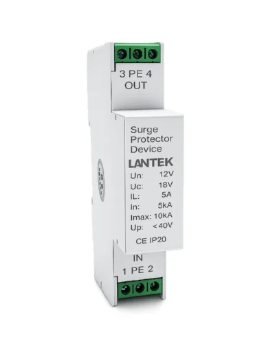 Protector de voltaje 12VDC Din Rail, LANTEK 12V SPD