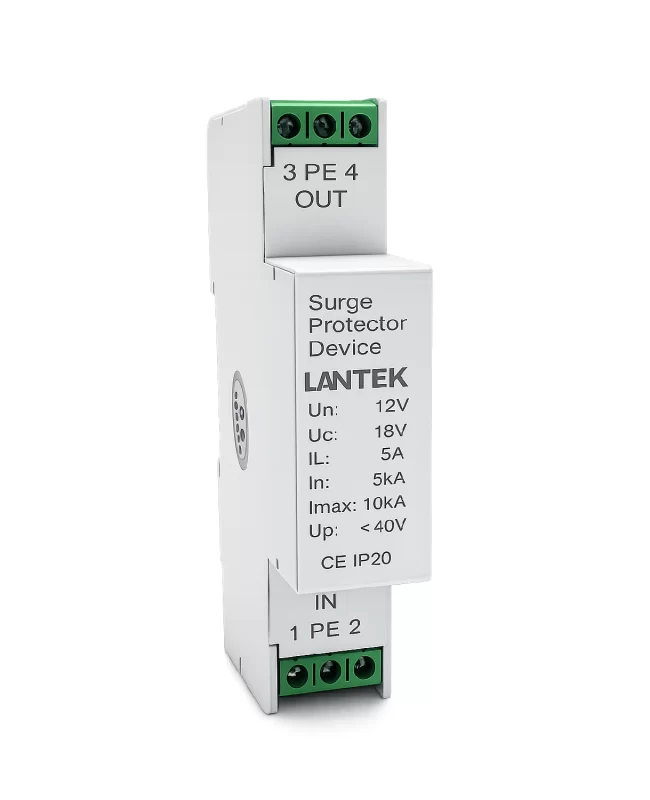 Protector de voltaje 12VDC Din Rail, LANTEK 12V SPD