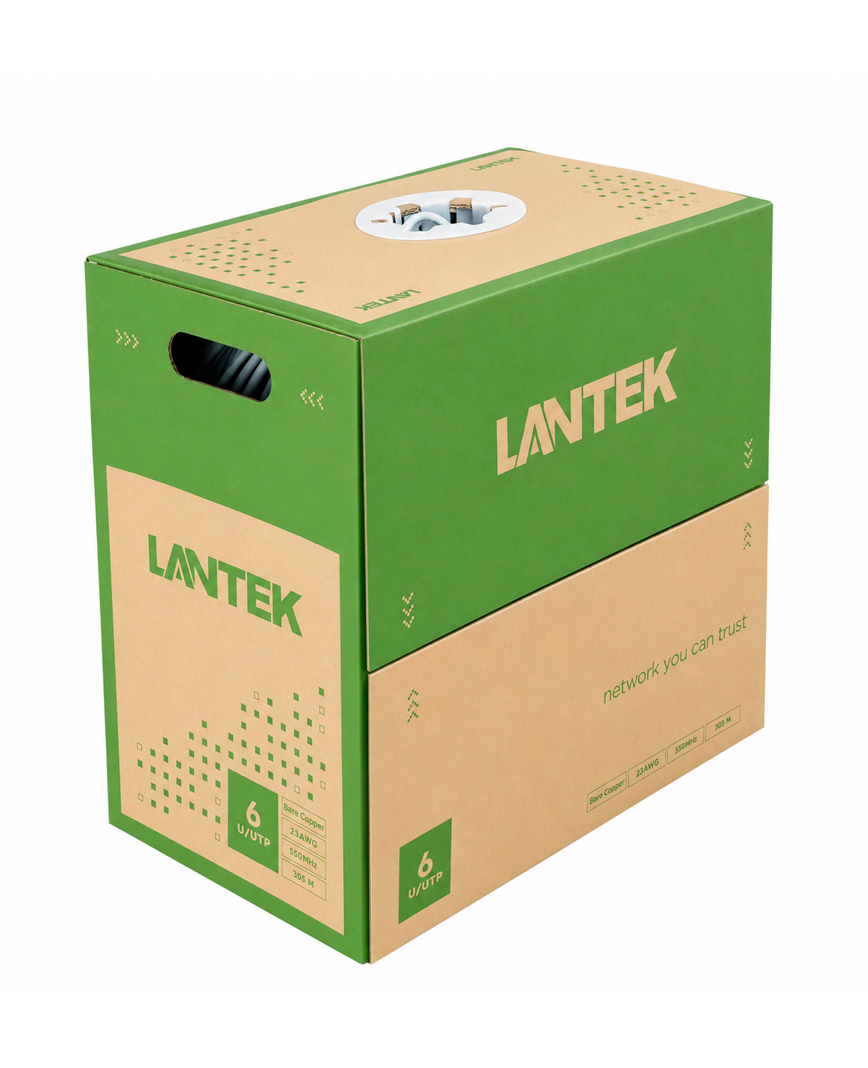 Cable UTP cat6 GRIS 550mhz 305m INDOOR, LANTEK LTK-C6G- Cable UTP cat6 GRIS 550mhz 305m INDOOR, LANTEK LTK-C6G - Imagen 1