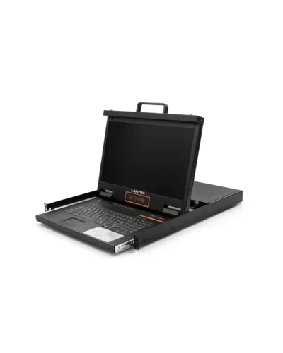 Consola KVM VGA de 4 puertos para montaje en rack LCD 18.5 widescreen 1920x1080@60Hz, LANTEK LTK.KVM1808V