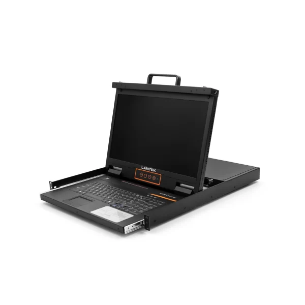 Consola KVM VGA de 4 puertos para montaje en rack LCD 18.5 widescreen 1920x1080@60Hz, LANTEK LTK.KVM1808V