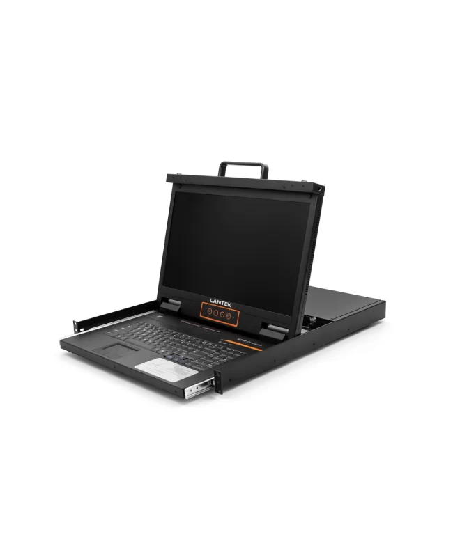 Consola KVM VGA de 4 puertos para montaje en rack LCD 18.5 widescreen 1920x1080@60Hz, LANTEK LTK.KVM1808V
