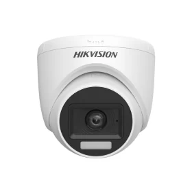 Camara Turret Smart Hybrid Light 2MP, IR, 20m, 2.8mm Audio, HIKVISION DS-2CE76D0T-LPFS(2.8mm)