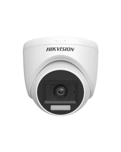 Camara Turret Smart Hybrid Light 2MP, IR, 20m, 2.8mm Audio, HIKVISION DS-2CE76D0T-LPFS(2.8mm)