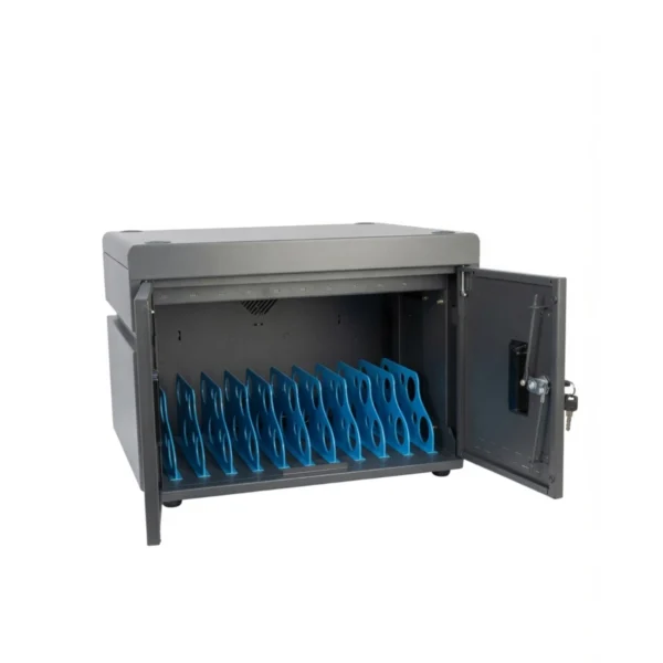 ESTACION MOVIL DE CARGA PARA 10 EQUIPOS PORTATILES PUERTOS TIPO C, LANTEK LTK-LAPTOP10 (GABINETE DE PARED)