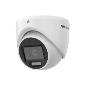 Camara Turret Analoga 2MP 2.8mm Smart Hybrid Light IR 30m/ Luz blanca 20m IP67 Microfono Integrado, HIKVISION DS-2CE76D0T-LMFS(2.8mm)