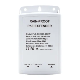 Repetidor POE 1x30w IN 2 OUT (max 24w) exteriores 10/100 Mbps, WOPU LTK-W310